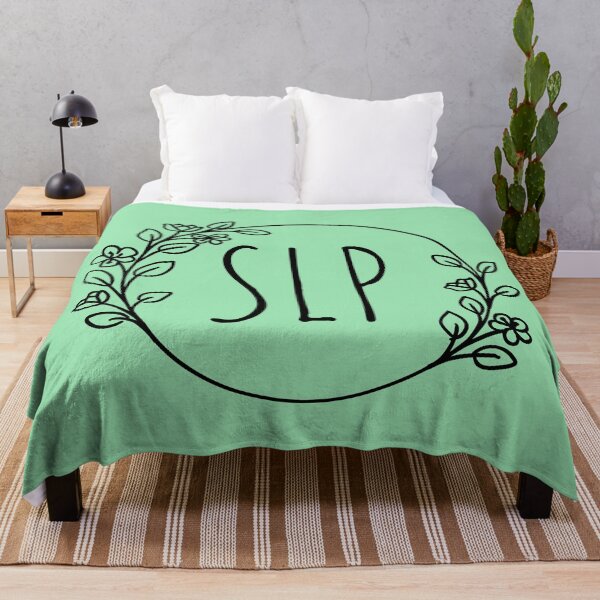 Item preview, SLP Speech-Language Pathologist in Floral Wreath Frame designed and sold by asleepyfairy.