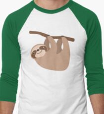 Cute Sloth on a Branch Men's Baseball ¾ T-Shirt