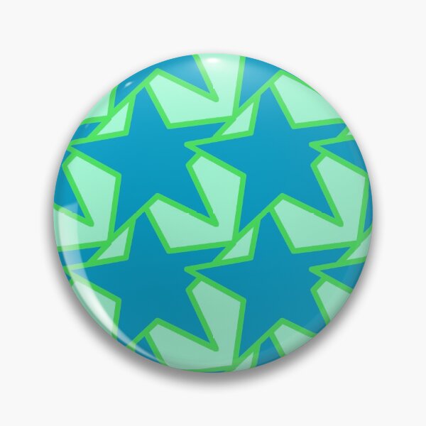 Item preview, Modern Star Geometric Pattern, Jade Green and Blue  designed and sold by Marymarice.