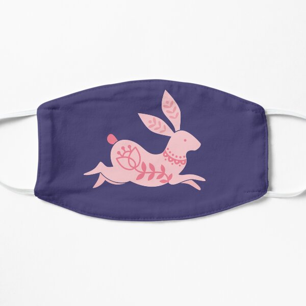 Pink as Folk Running Rabbit Mask