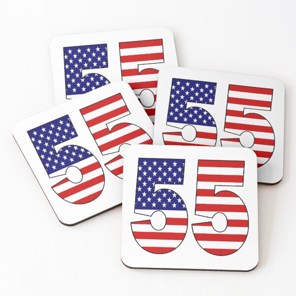 Item preview, Number 55 with USA flag on the background designed and sold by AllShirts21.