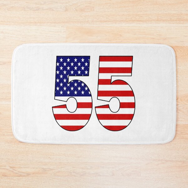 Item preview, Number 55 with USA flag on the background designed and sold by AllShirts21.