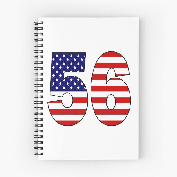 Item preview, Number 56 with USA flag on the background designed and sold by AllShirts21.