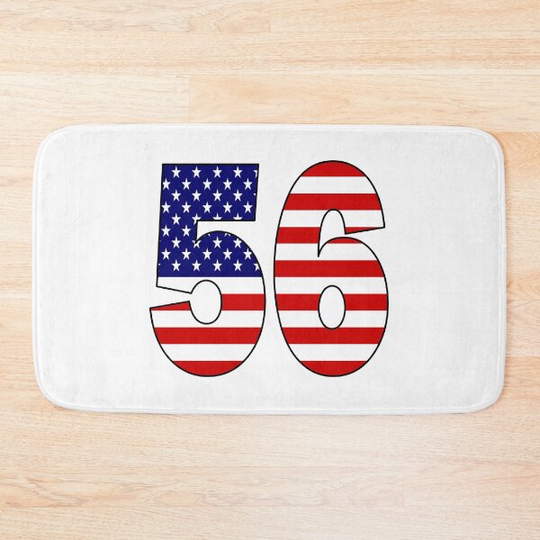 Item preview, Number 56 with USA flag on the background designed and sold by AllShirts21.