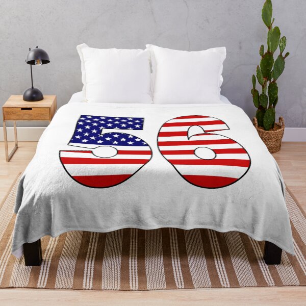 Item preview, Number 56 with USA flag on the background designed and sold by AllShirts21.
