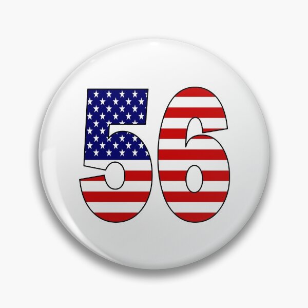 Item preview, Number 56 with USA flag on the background designed and sold by AllShirts21.