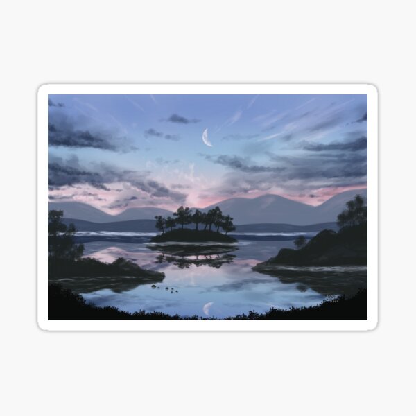 Northern Lake Sunset Sticker