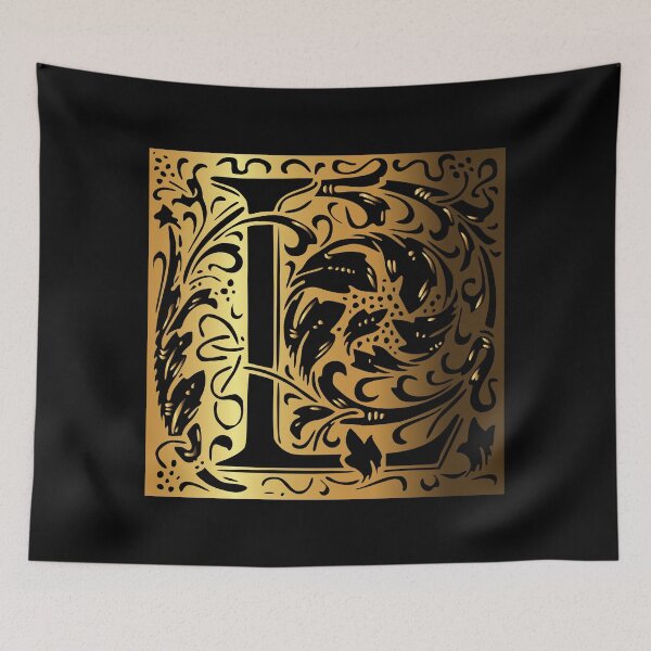 Item preview, The Letter L Beautiful floral bouquet golden design With Amazing Ornament  designed and sold by yacine12353.