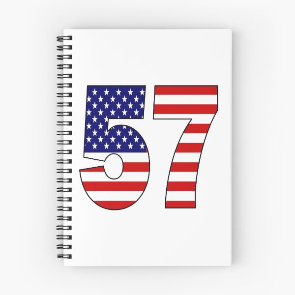 Item preview, Number 57 with USA flag on the background designed and sold by AllShirts21.