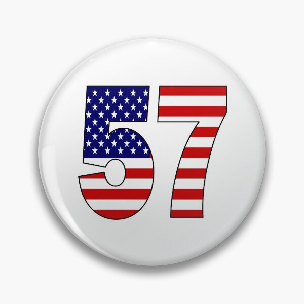Item preview, Number 57 with USA flag on the background designed and sold by AllShirts21.