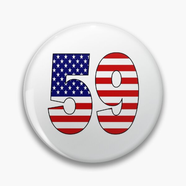 Item preview, Number 59 with USA flag on the background designed and sold by AllShirts21.
