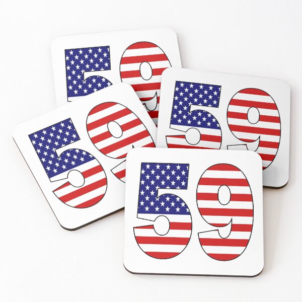 Item preview, Number 59 with USA flag on the background designed and sold by AllShirts21.
