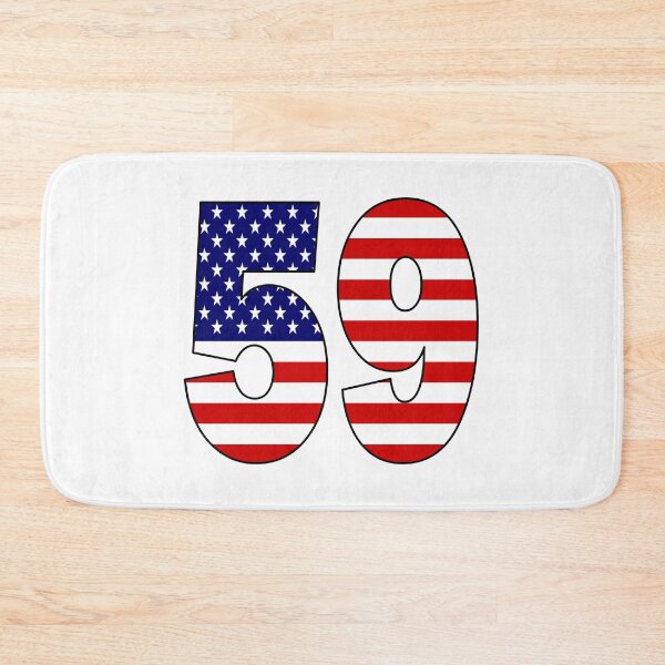 Item preview, Number 59 with USA flag on the background designed and sold by AllShirts21.