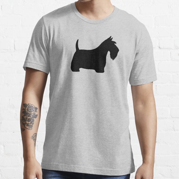 Scottish Terrier Silhouette(s) Black Scottie Dog Essential T-Shirt