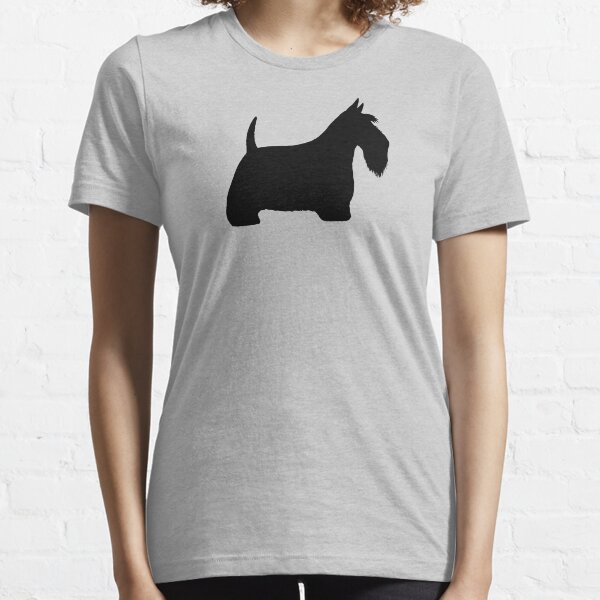 Scottish Terrier Silhouette(s) Black Scottie Dog Essential T-Shirt