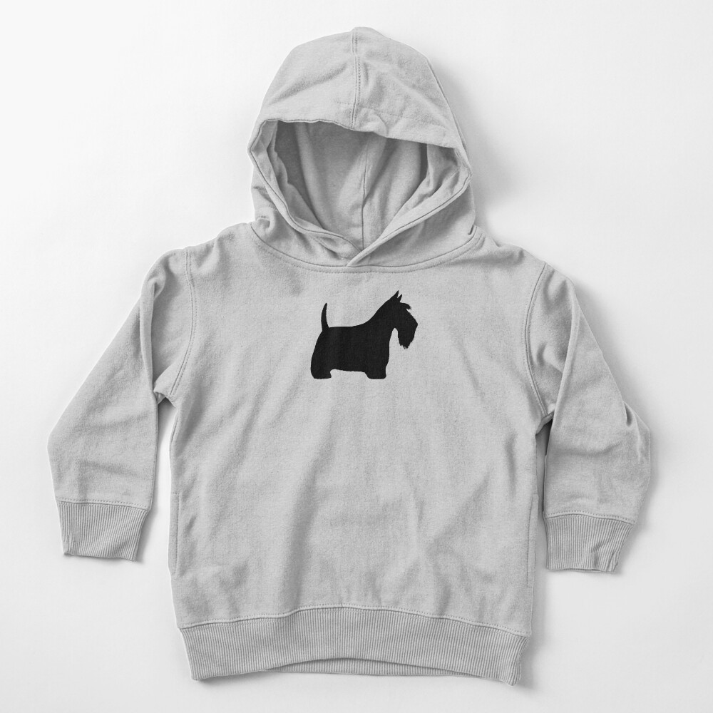Scottish Terrier Silhouette(s) Black Scottie Dog Toddler Pullover Hoodie