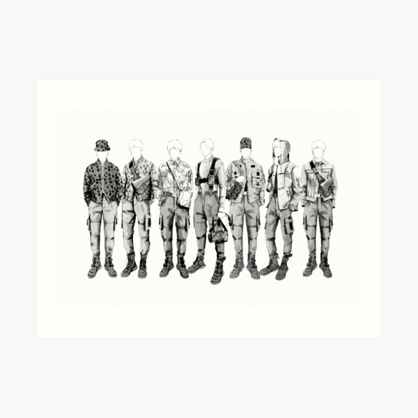 BTS Mic Drop Dior Outfits Art Print