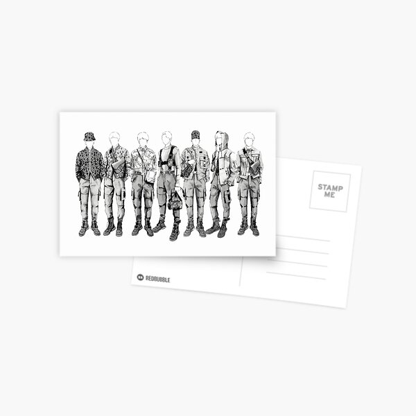 BTS Mic Drop Dior Outfits Postcard