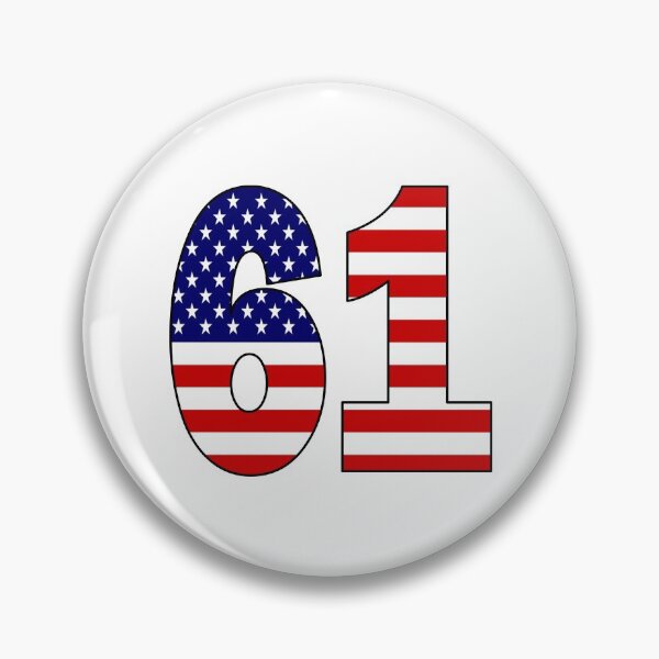 Item preview, Number 61 with USA flag on the background designed and sold by AllShirts21.