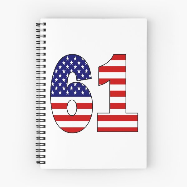 Item preview, Number 61 with USA flag on the background designed and sold by AllShirts21.