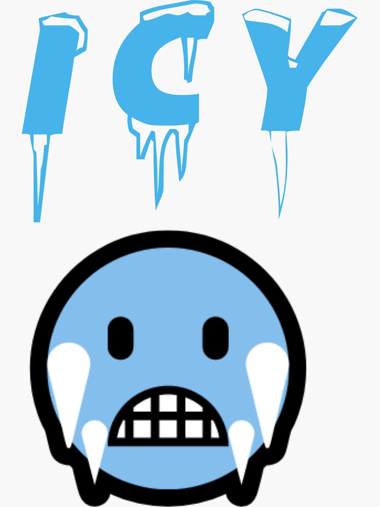 "ICY Emoji Design" Sticker for Sale by ddeluca999 Redbubble