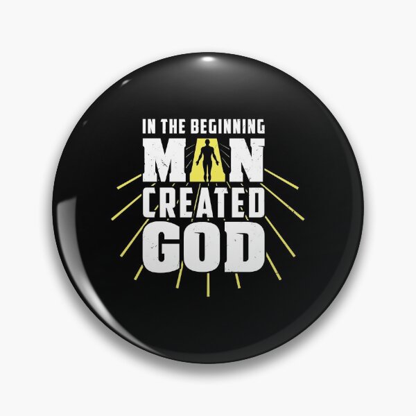 Item preview, In The Beginning Man Created God For Humanists design designed and sold by AYDreamers.