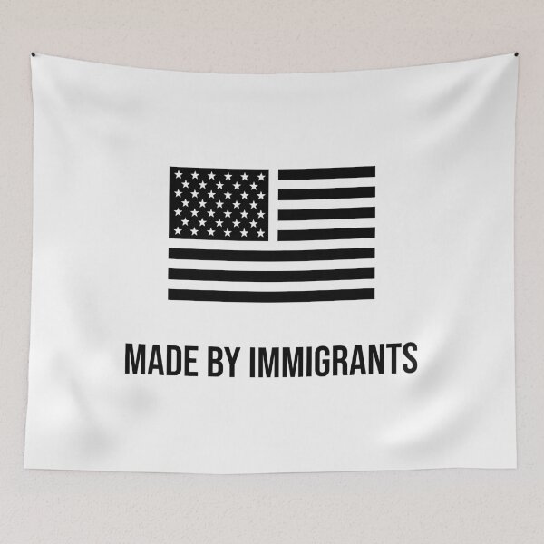 Item preview, MADE BY IMMIGRANTS - US FLAG  - support immigration designed and sold by Inspirationmotivation.