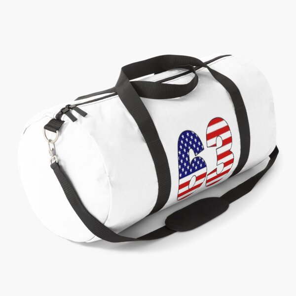 Item preview, Number 63 with USA flag on the background designed and sold by AllShirts21.
