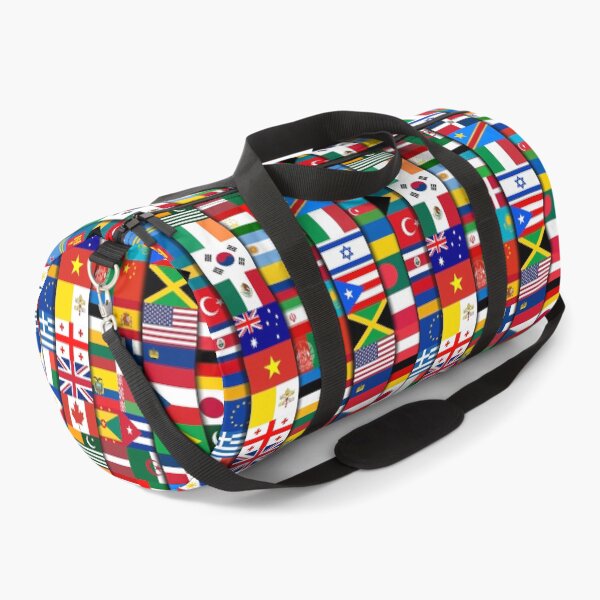 60 Flags of the Countries of the World, International Gift Duffle Bag