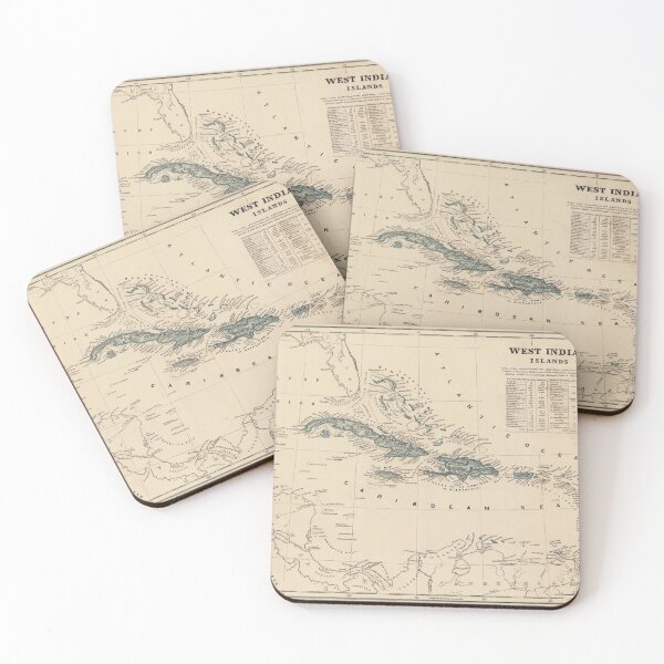 Item preview, Vintage Map of the Caribbean (1845) designed and sold by BravuraMedia.