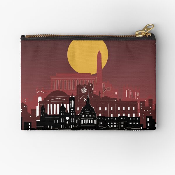 washington dc skyline Zipper Pouch