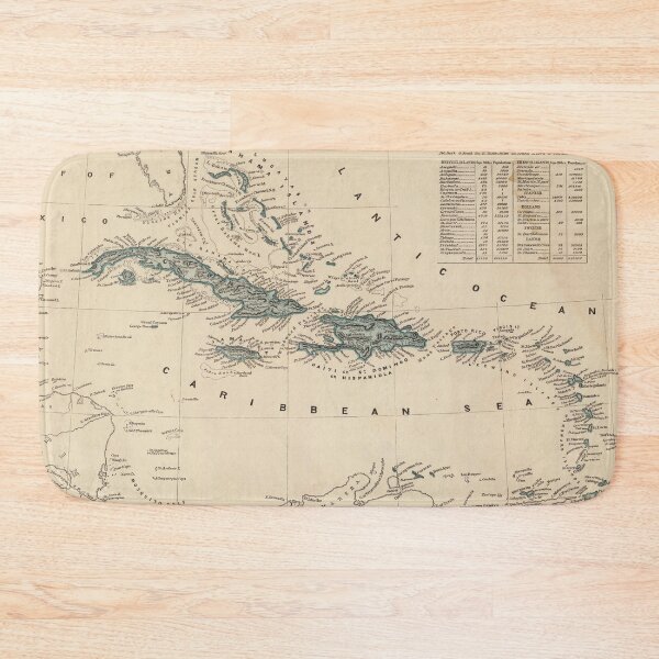 Item preview, Vintage Map of the Caribbean (1845) designed and sold by BravuraMedia.