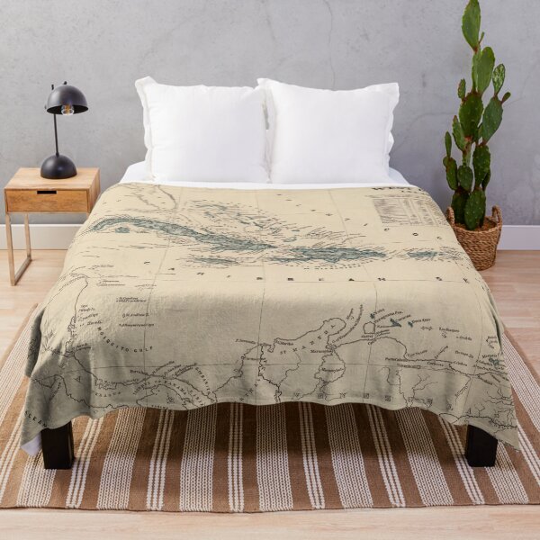 Item preview, Vintage Map of the Caribbean (1845) designed and sold by BravuraMedia.