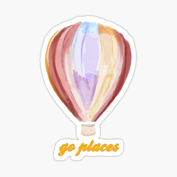 Item preview, Colorful Watercolor Hot Air Balloon  designed and sold by carroteraser.