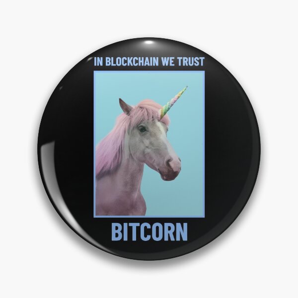 Item preview, Bitcoin Unicorn In Blockchain We Trust designed and sold by ShineEyePirate.