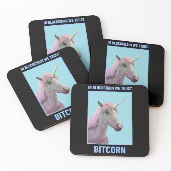 Item preview, Bitcoin Unicorn In Blockchain We Trust designed and sold by ShineEyePirate.