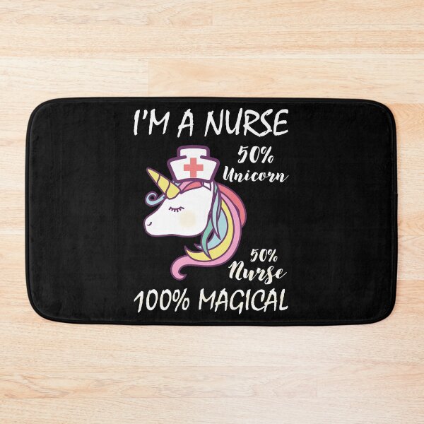 Item preview, I'm A Nurse 50% Unicorn 50% Nurse 100% Magical For A LPN graphic designed and sold by AYDreamers.