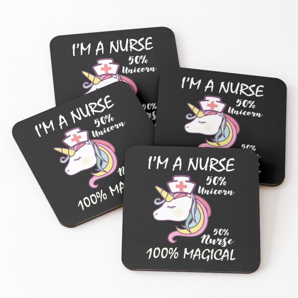Item preview, I'm A Nurse 50% Unicorn 50% Nurse 100% Magical For A LPN graphic designed and sold by AYDreamers.