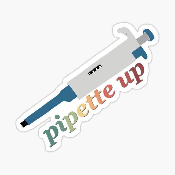 lab micropipette P1000 pipette up Sticker