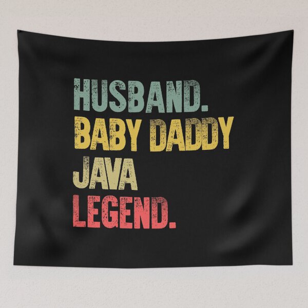 Item preview, Funny Men Vintage T Shirt Husband Baby Daddy Java Legend designed and sold by Bendthetrend.