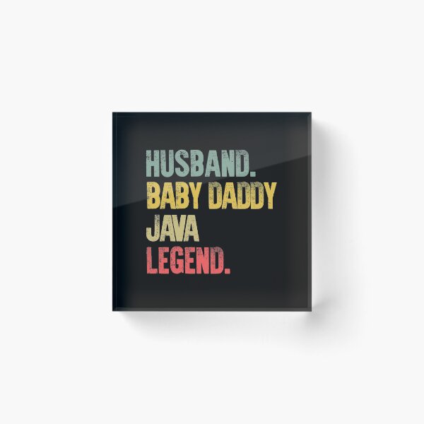 Item preview, Funny Men Vintage T Shirt Husband Baby Daddy Java Legend designed and sold by Bendthetrend.