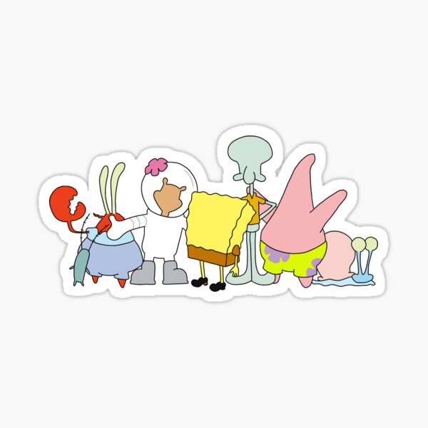 Spongebob Cast Sticker Sticker