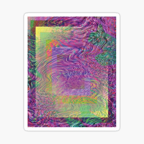 swirly square dream Sticker