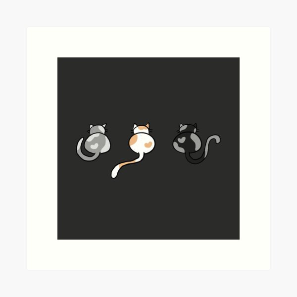 Cat Butts Art Print