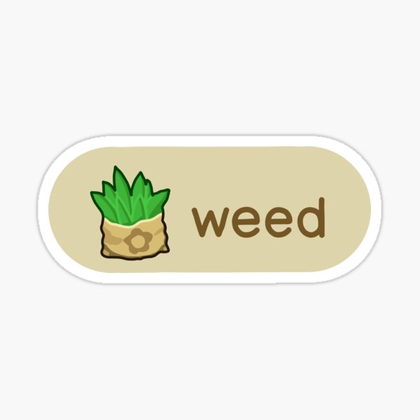 Animal Crossing Weed Sticker