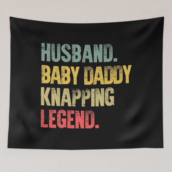 Item preview, Funny Men Vintage T Shirt Husband Baby Daddy Knapping Legend designed and sold by Bendthetrend.