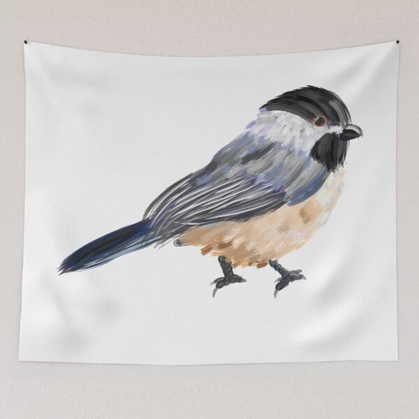 Item preview, Black-capped Chickadee Oil Bird designed and sold by skylarkdesigns.