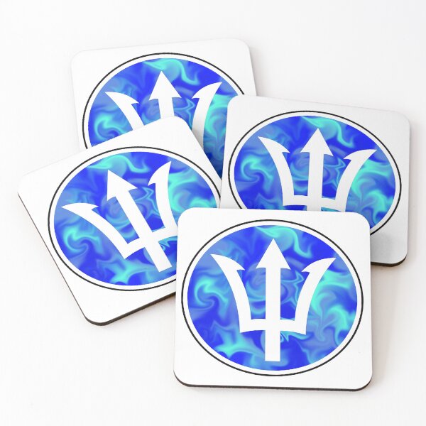 Item preview, Percy Jackson Trident - White Outline -Full Colour designed and sold by Cosmic Cutenesss.