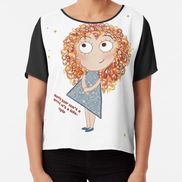 Curly hair Chiffon Top