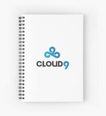 High Res Cloud 9 Logo White Spiral Notebook